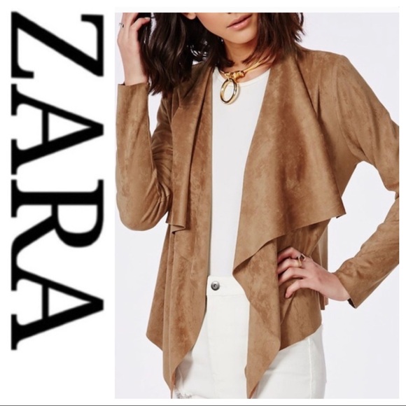 Zara Jackets & Blazers - 💕SALE💕 NWT Zara Basics Tan Open Front Cardigan